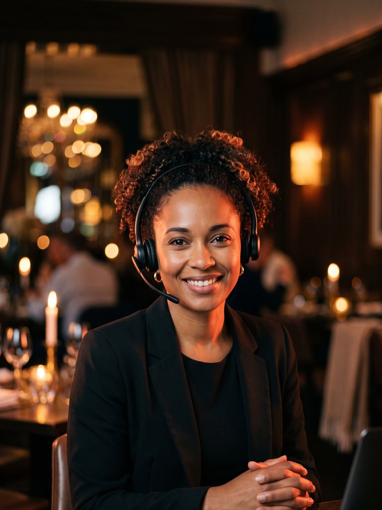 Manon, agent vocal de démonstration pour restaurant
